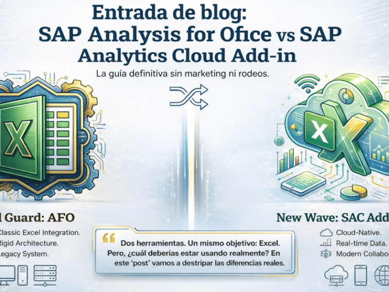 SAP Analysis for Office vs. SAC Add-in para Excel: ¿Cuál elegir y por qué&nbsp;conviven?